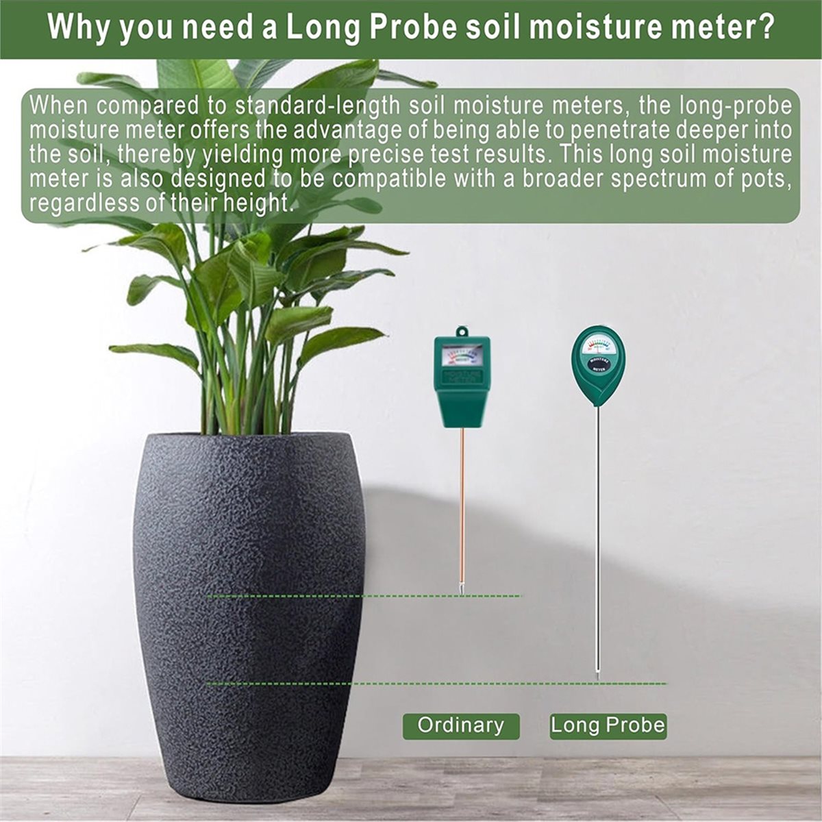 Moisture Meter Plant - LNHF Long Probe Deep Use Soil