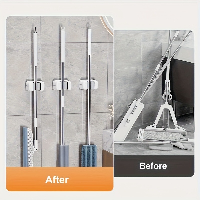 Wall-Mounted Mop and Broom Rac - Gardening Tools Range ulasan dan harga