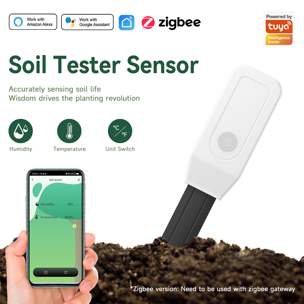Smart Soil Tester Sensor, Zigb - Moisture Meter Plant ulasan dan harga