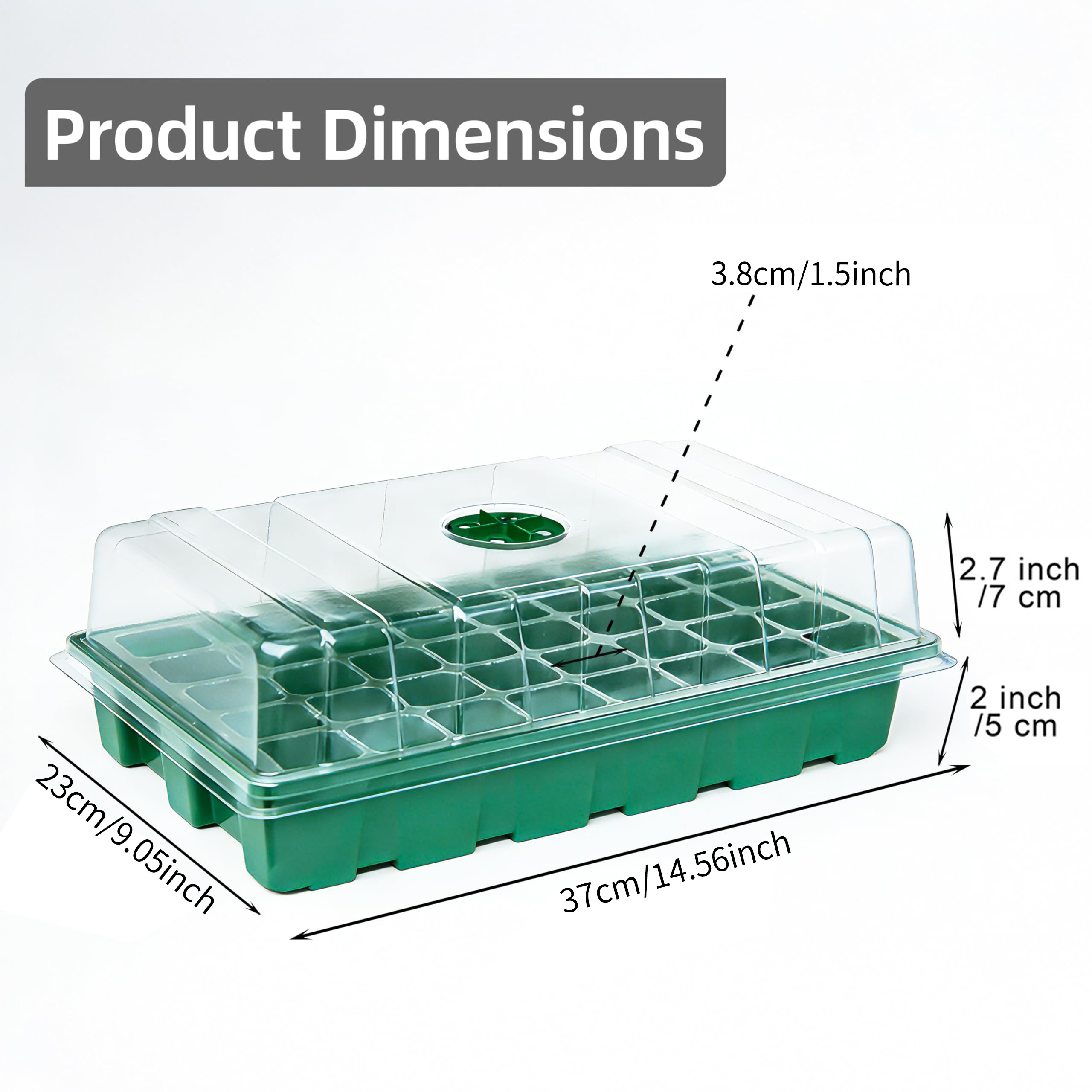 With Transparent Cover Greenho - Seed Starter Trays ulasan dan harga