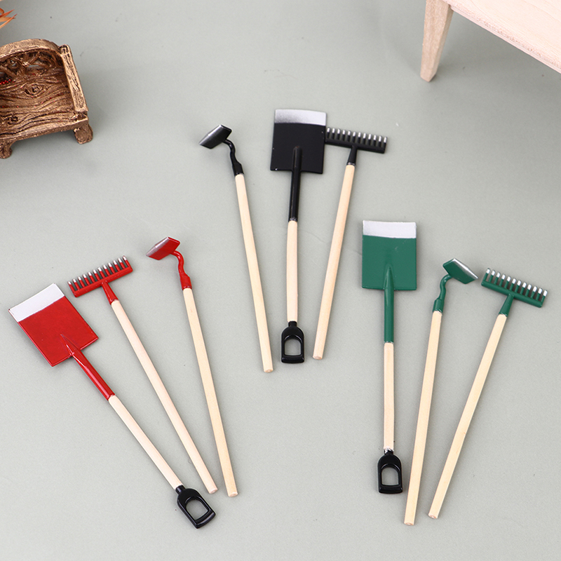 3Pcs 1:12 Dollhouse Miniatures - Gardening Tools Australia ulasan dan harga