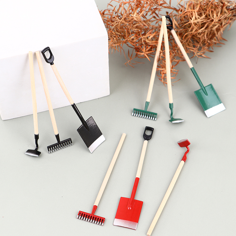 3Pcs 1:12 Dollhouse Miniatures - Gardening Tools Australia ulasan dan harga