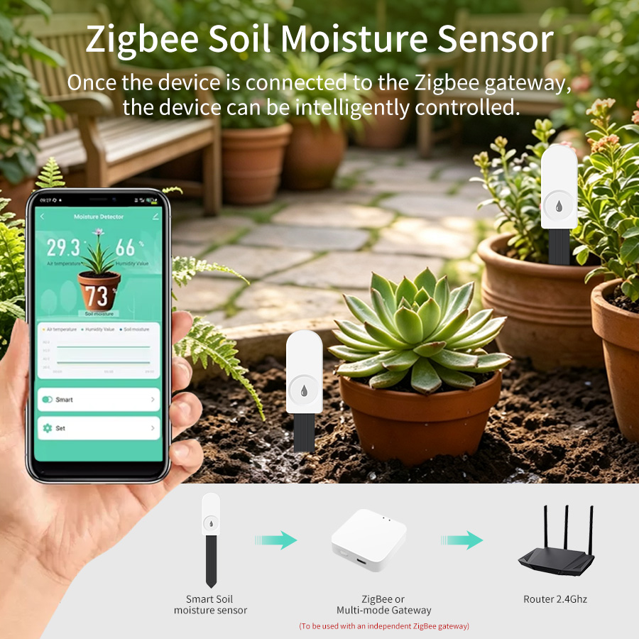 Smart Zigbee 3.0 Soil Tester H - Moisture Meter Plant ulasan dan harga