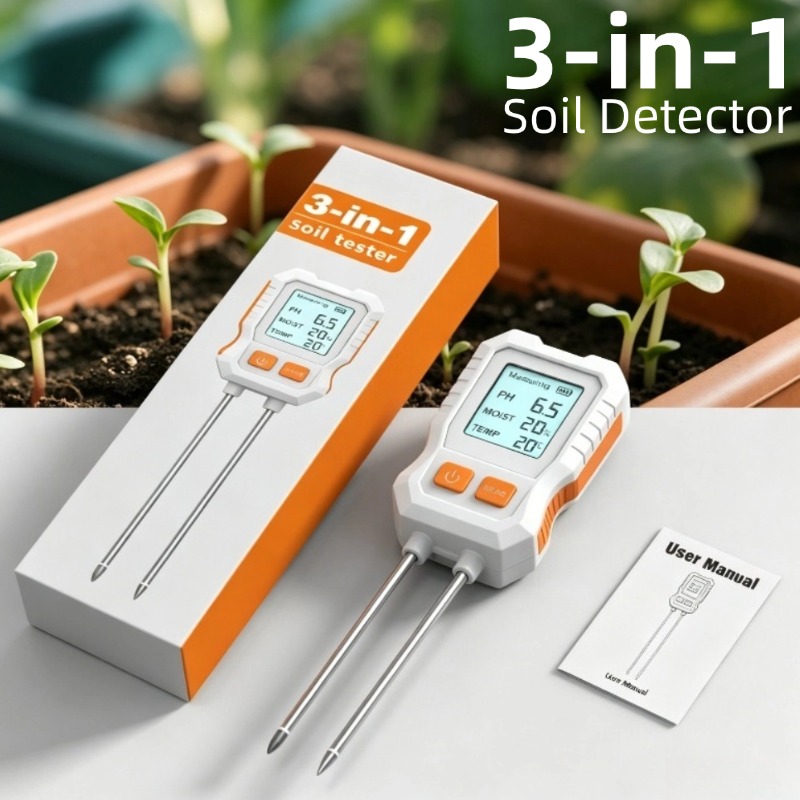 3-in-1 Digital Soil Tester wit - Moisture Meter Plant ulasan dan harga