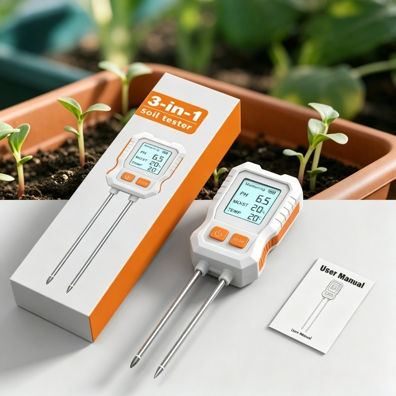 3-in-1 Digital Soil Tester wit - Moisture Meter Plant ulasan dan harga
