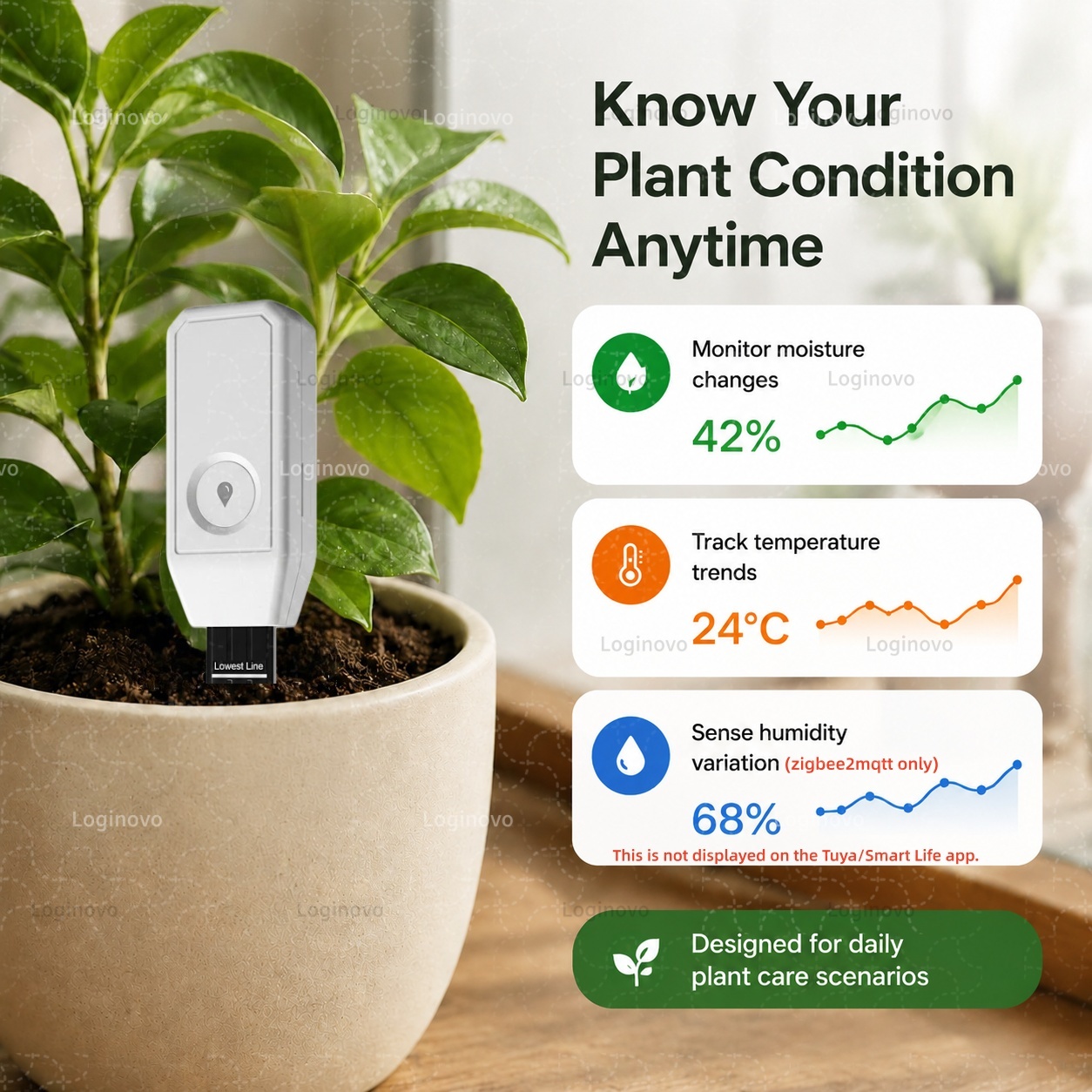 Tuya Zigbee Soil Moisture Test - Moisture Meter Plant ulasan dan harga