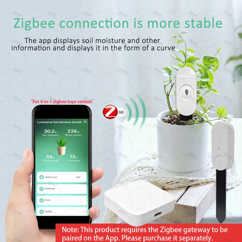 Zigbee Soil Sensor Moisture Te - Moisture Meter Plant ulasan dan harga